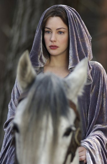 Arwen (Liv Tyler) departing Middle-earth