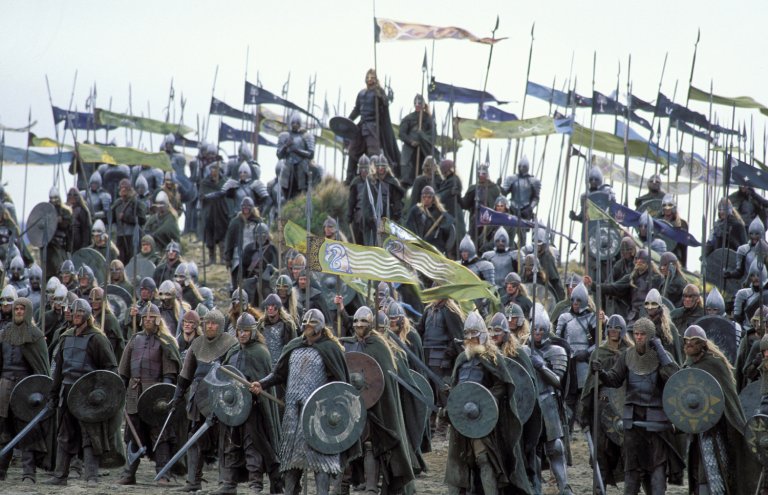 Gondorian and Rohan soldiers united