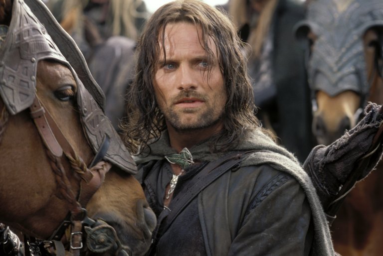 Aragorn (Viggo Mortensen) senses danger
